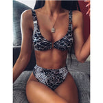 Load image into Gallery viewer, 2020 Sexy Women High Waist Bikini Swimsuit Swimwear Female Bandeau Thong Brazilian Biquini Bikini Set Bathing Suit Bather