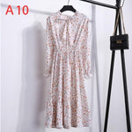 Load image into Gallery viewer, Plus Size 2020 Women Autumn Dresses Bohemian Long Sleeve Chiffon Shirt Dress White Bow Floral Boho Club Party Dress Winter 3XL