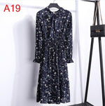 Load image into Gallery viewer, Plus Size 2020 Women Autumn Dresses Bohemian Long Sleeve Chiffon Shirt Dress White Bow Floral Boho Club Party Dress Winter 3XL