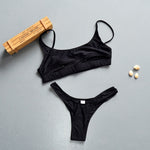 Load image into Gallery viewer, Underboob Bikini 2019 Sexy Red Black G String Bikini Thong Cut Hollow Out Swimsuit Women Bathing Suit Plus Size Swimwear S-XL
