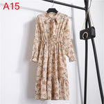 Load image into Gallery viewer, Plus Size 2020 Women Autumn Dresses Bohemian Long Sleeve Chiffon Shirt  Dress White Bow Floral Boho Club Party Dress Winter 3XL
