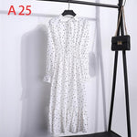 Load image into Gallery viewer, Plus Size 2020 Women Autumn Dresses Bohemian Long Sleeve Chiffon Shirt  Dress White Bow Floral Boho Club Party Dress Winter 3XL
