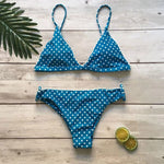 Load image into Gallery viewer, SE Brand Print Dot Bikini Yellow Pink Blue Swimsuit Women Sexy Micro Swimwear Black Brazil Beach Biquini Summer May Bathing Suit
